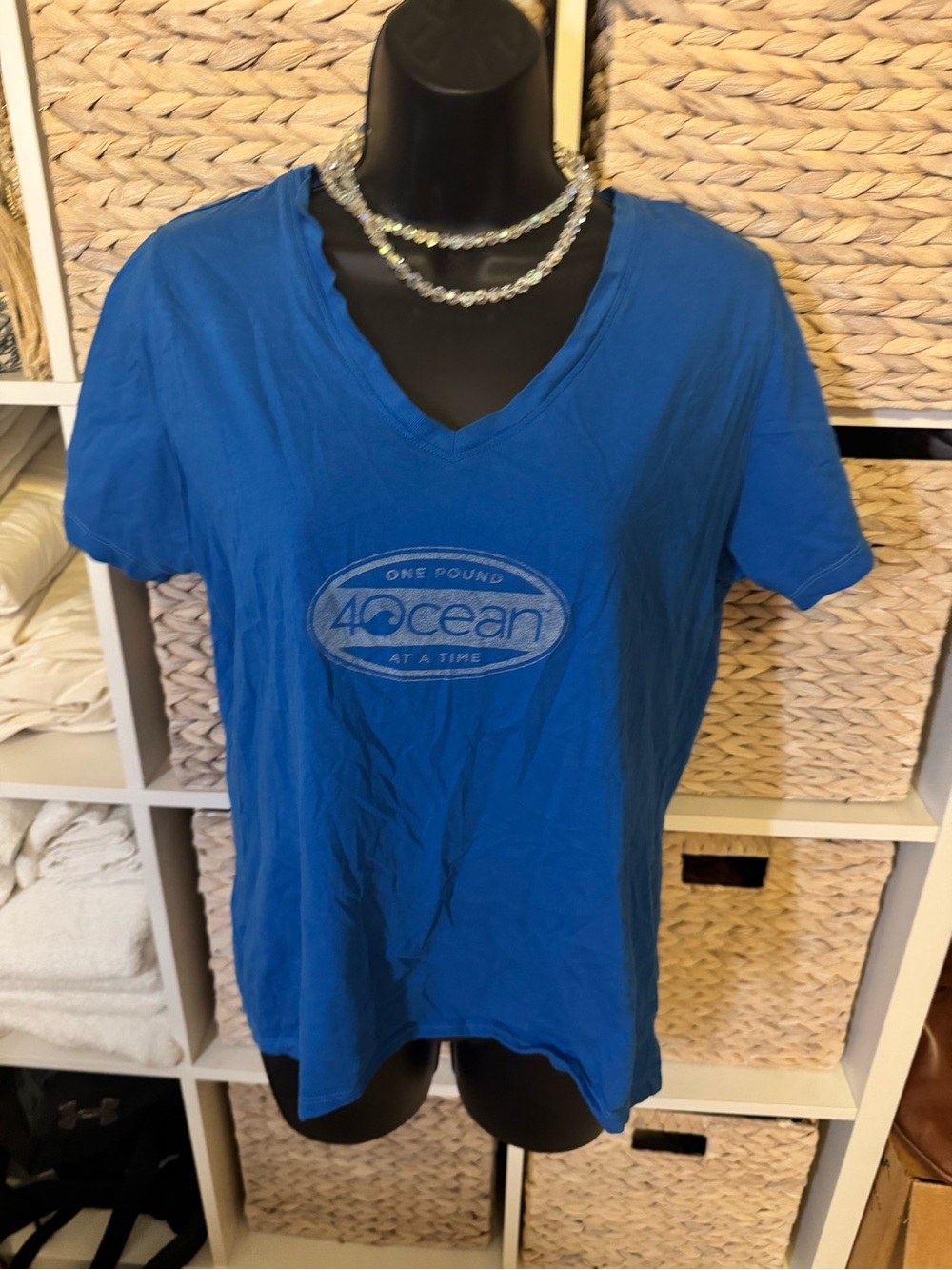 4 Ocean Blue Women’s V-Neck Tee